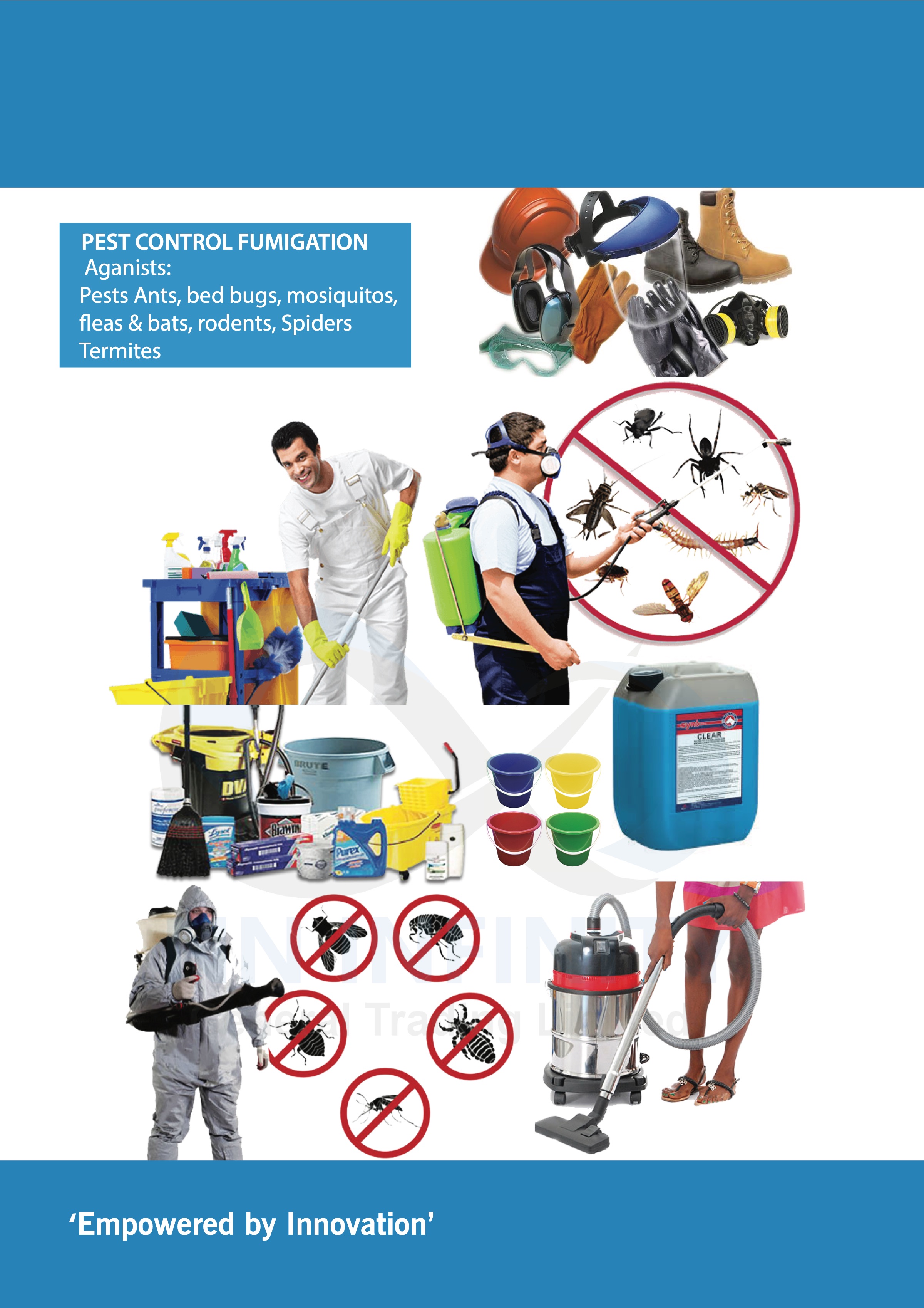 Pest control and cleaning services from the NN Infinity profile